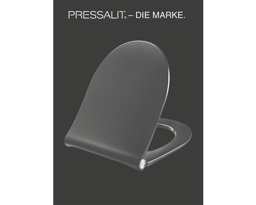 PRESSALIT Sway D toiletzitting voor Geberit (voorheen Keramag iCon + Renova nr. 1), matzwart, met soft-close en lift-off mechanisme