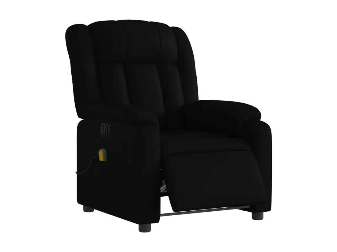 Fauteuil massant inclinable électrique noir similicuir