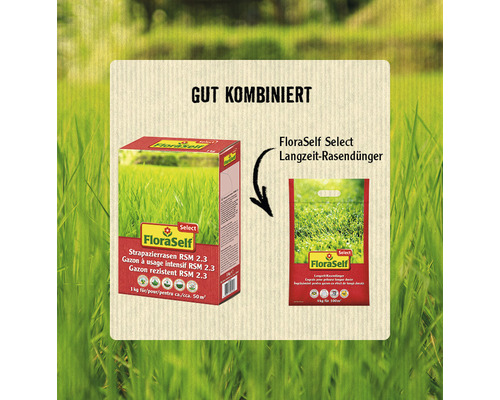 Slijtvaste graszoden FloraSelf Select RSM 2.3 1 kg / 50 m²