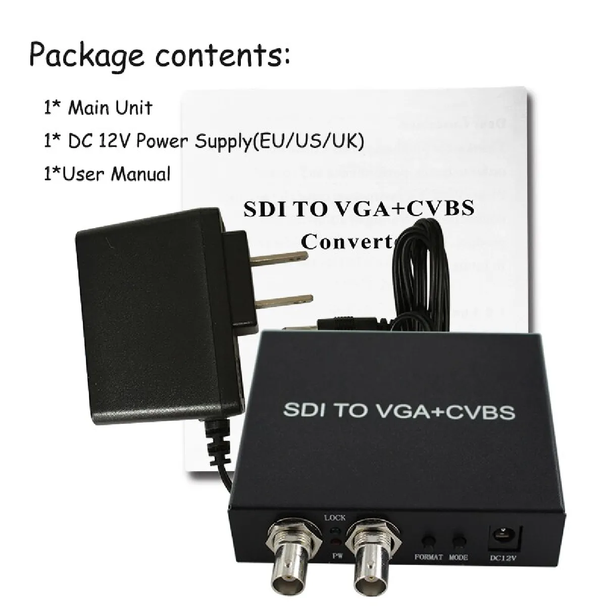 Universal Convertisseur SDI à VGA + CVBS
