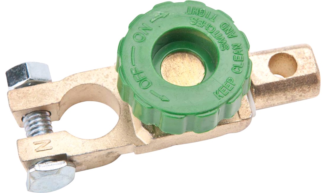 Batteripolsko med afbryder