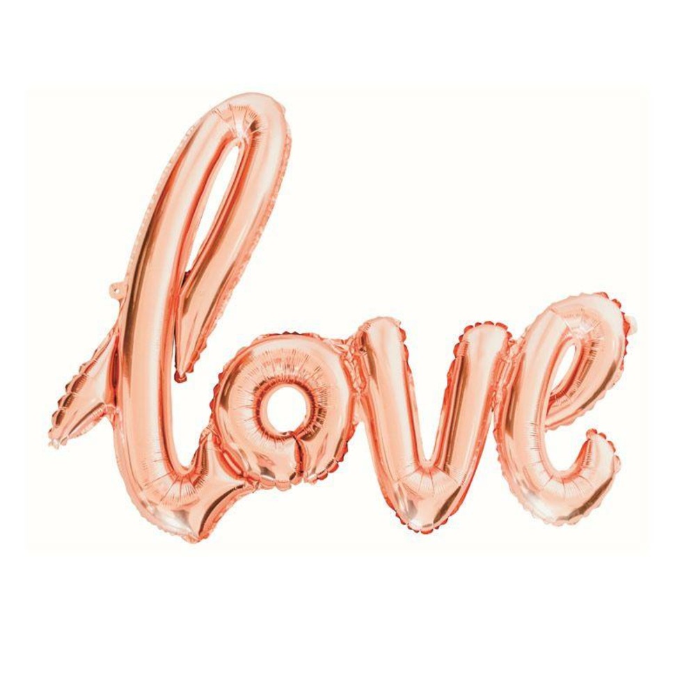 Ballon love - rose doré