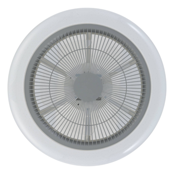 EGLO plafondlamp Kostrena met ventilator Ø45.5cm, wit/ grijs