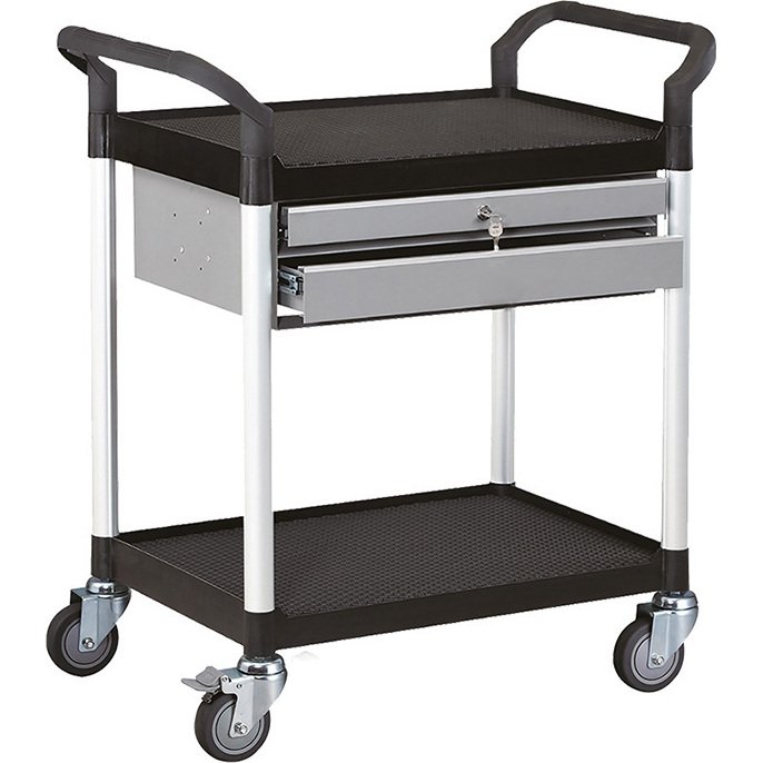 Servante à tiroir 250 kg 3 plateaux / 1 tiroir / 1 coffre