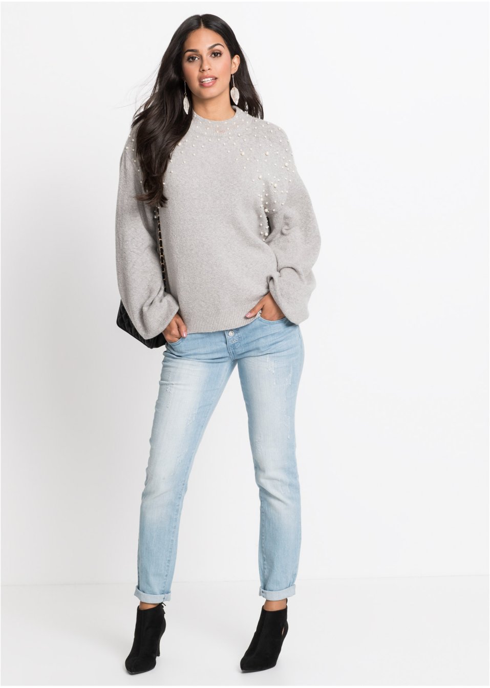 Pull en maille avec perles