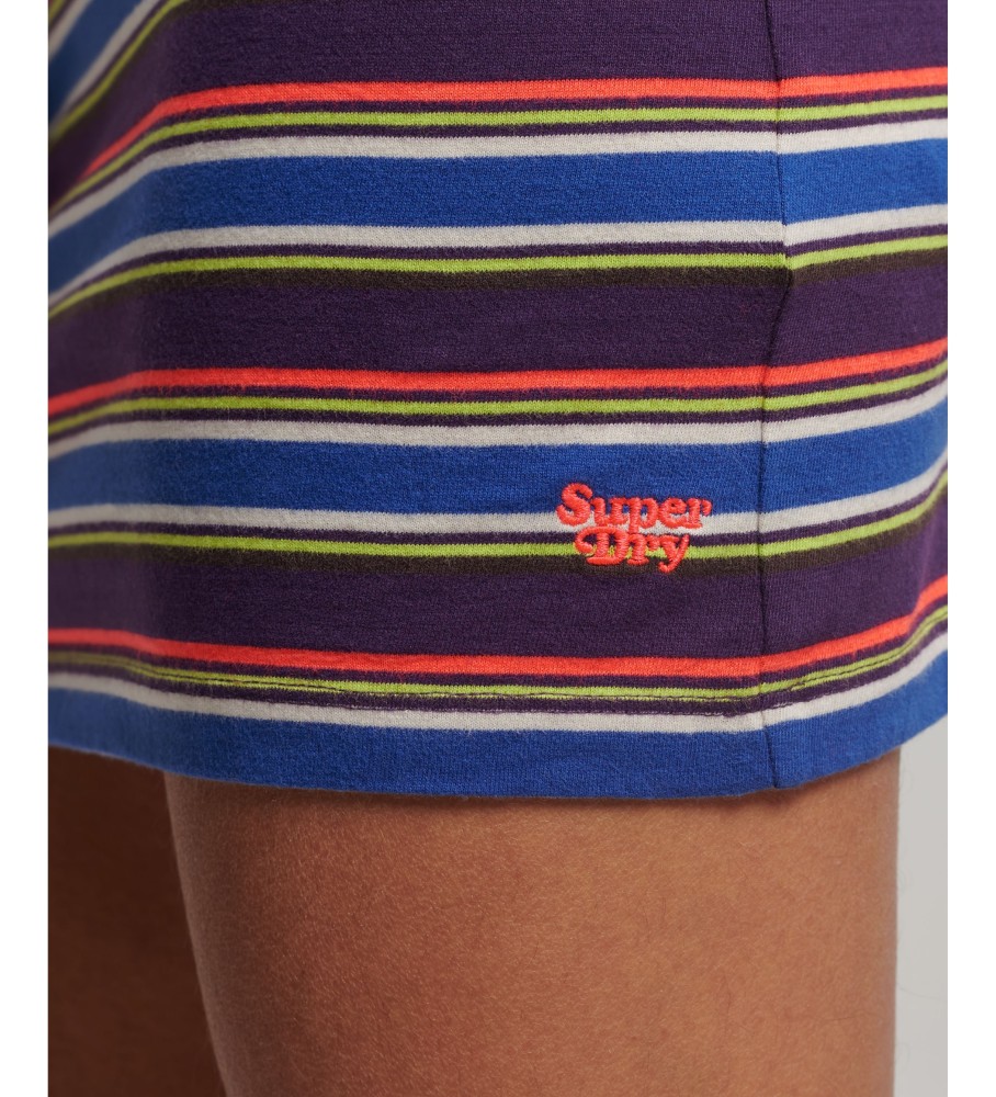 Vestido Superdry Vintage Stripe Racer Logo Marrom