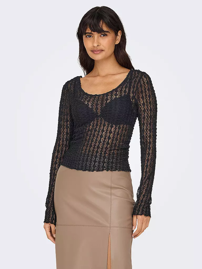 ONLY Langarmshirt ONLTWINKY schwarz