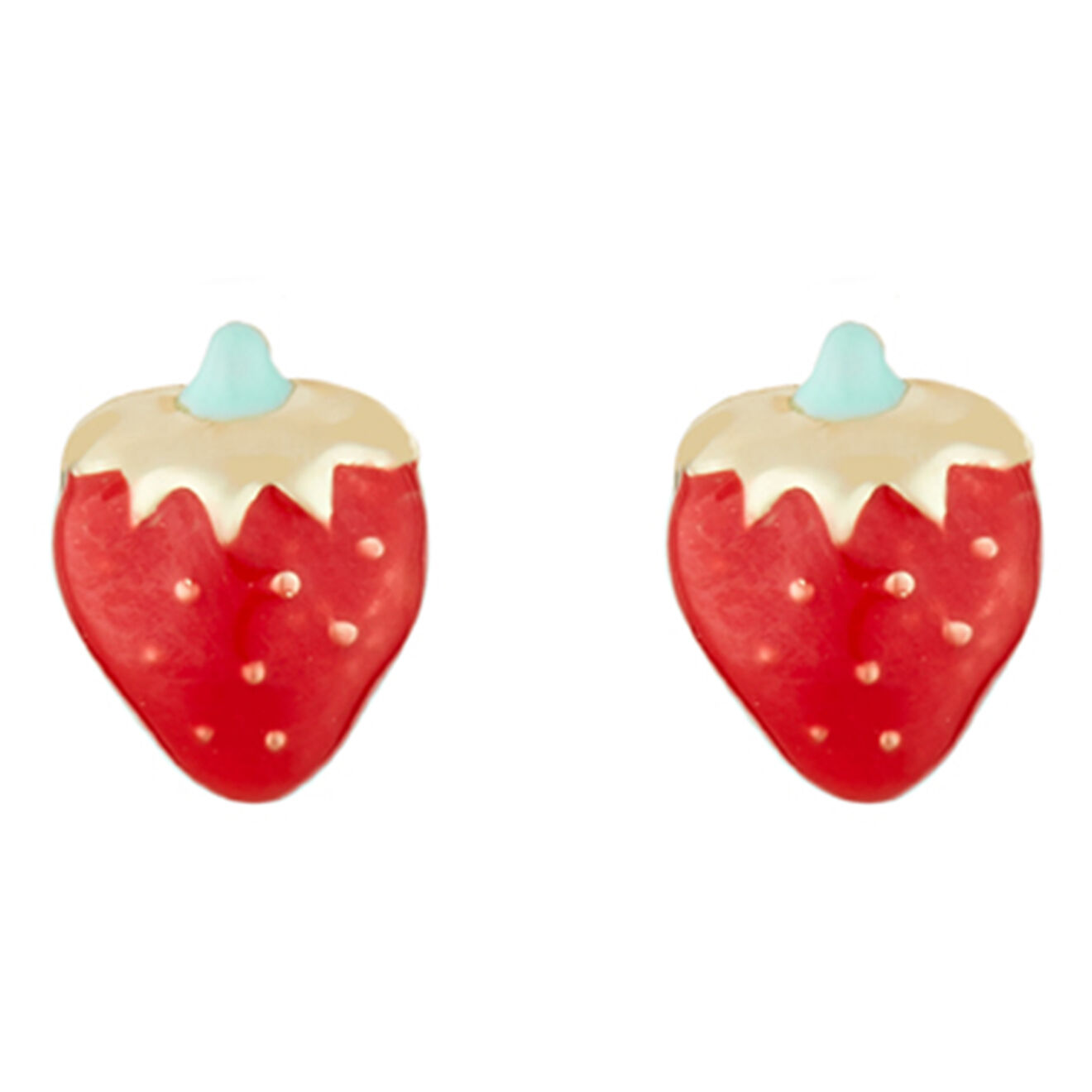 Instant d'Or Boucles d'oreilles enfant Jolie fraise or jaune
