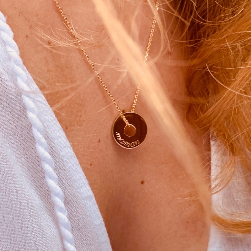Collier cible plaqué or 18 K