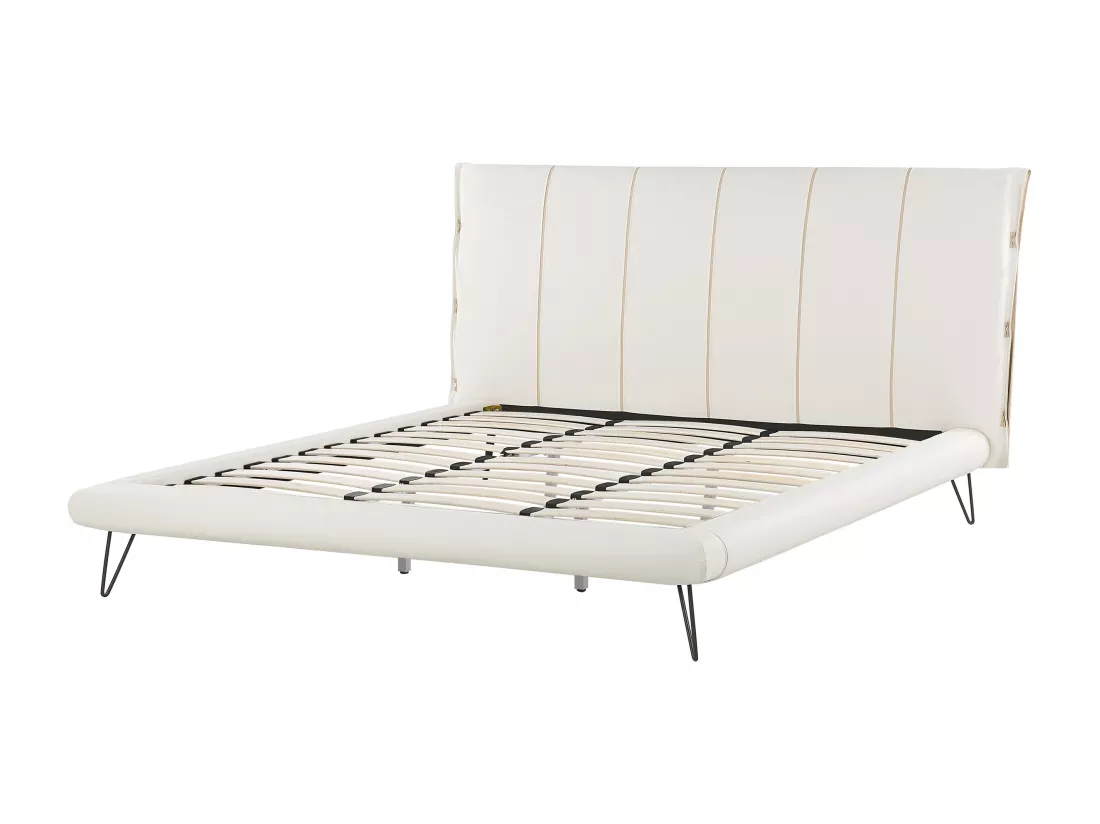 Ensemble de chambre Cuir PU BETIN 180 x 200 cm Crème