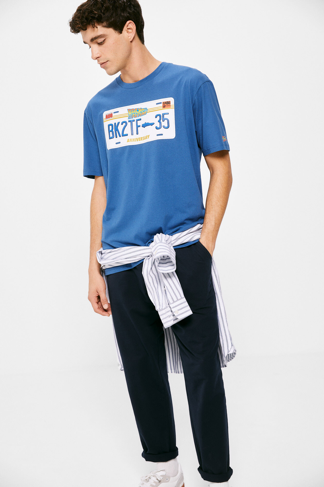 Camiseta De Volta para o Futuro - azul claro