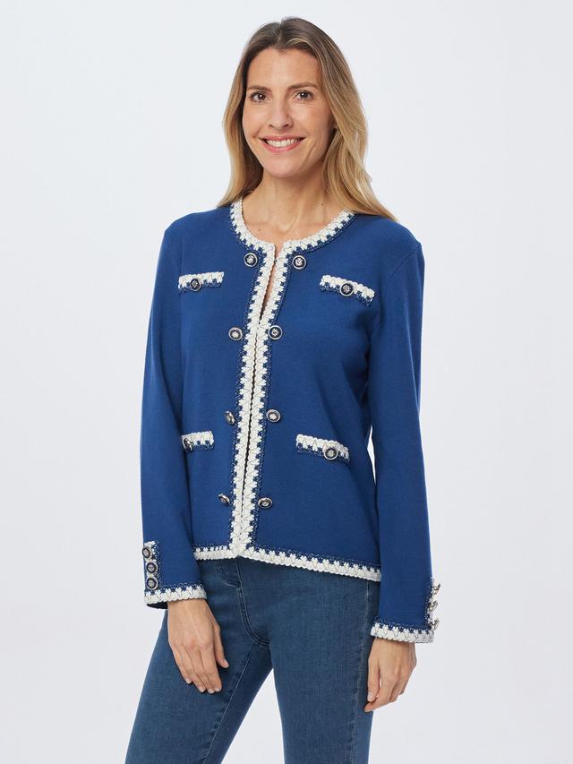 Strickjacke mit Häkeldetails