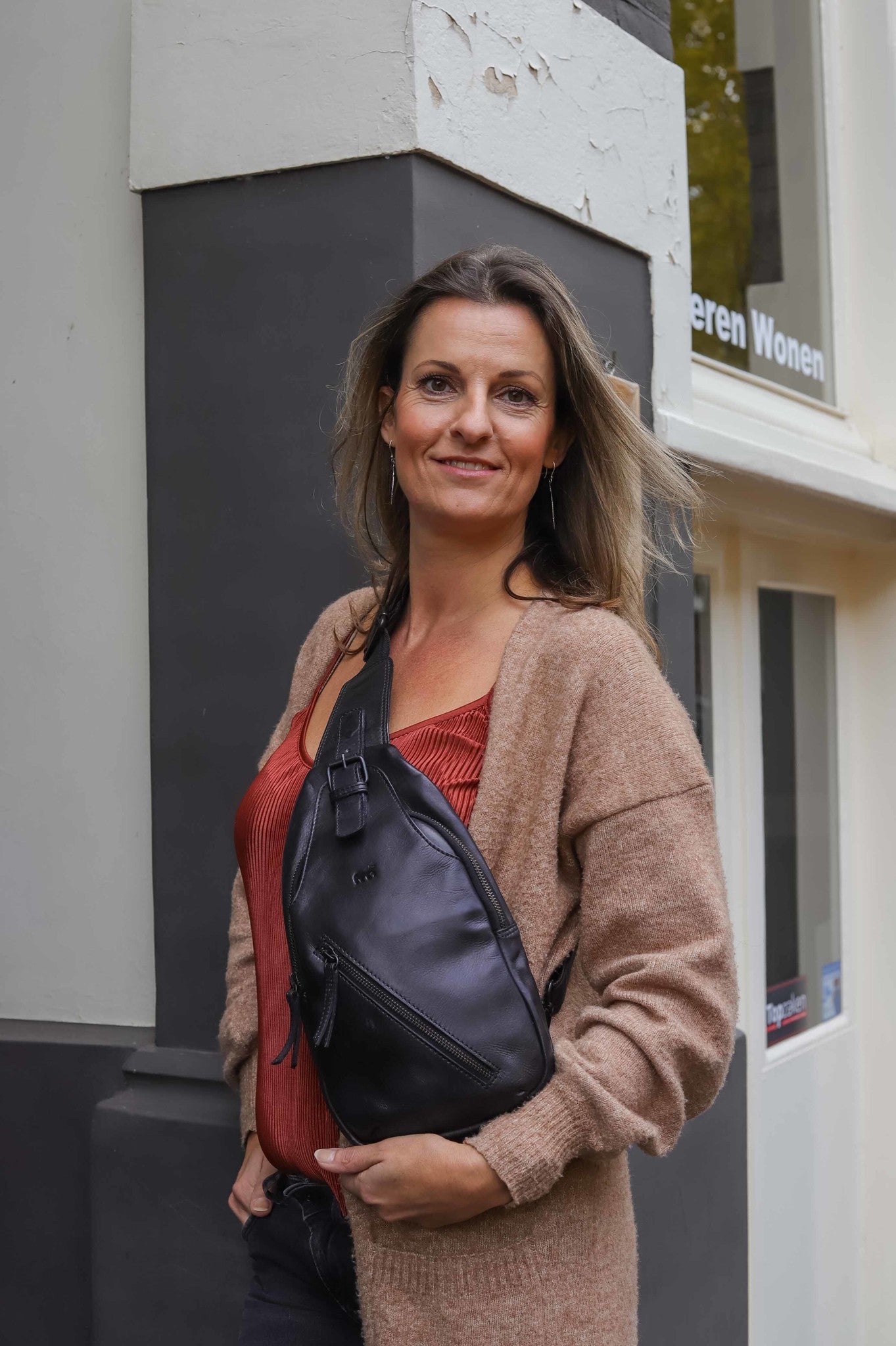 Crossbody tas 'Daley' zwart Zwart