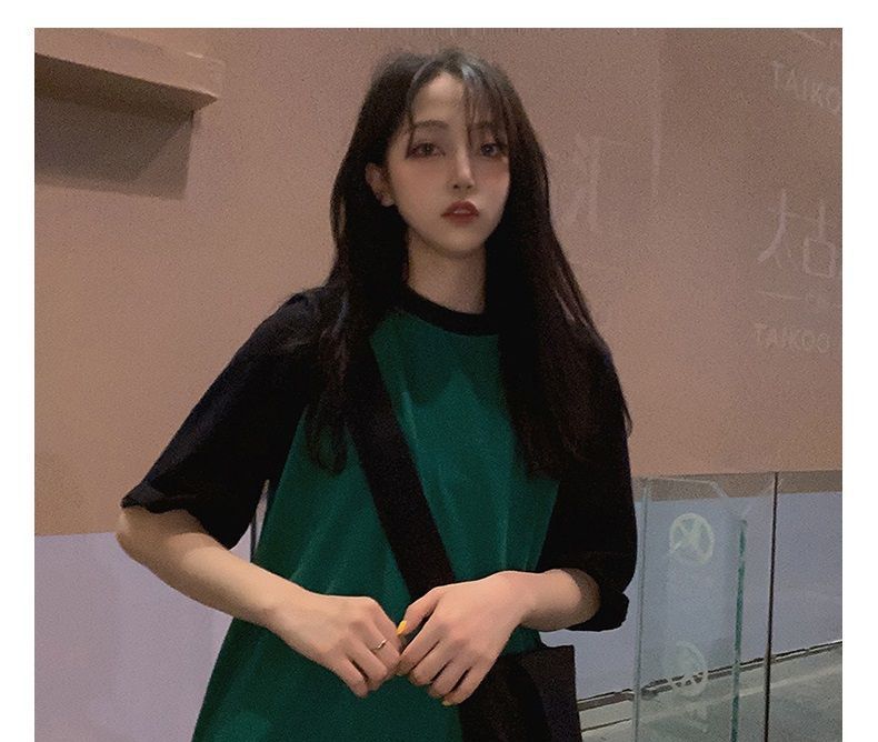 Duwnie - Oversized T-shirt met korte mouwen en raglanmouwen