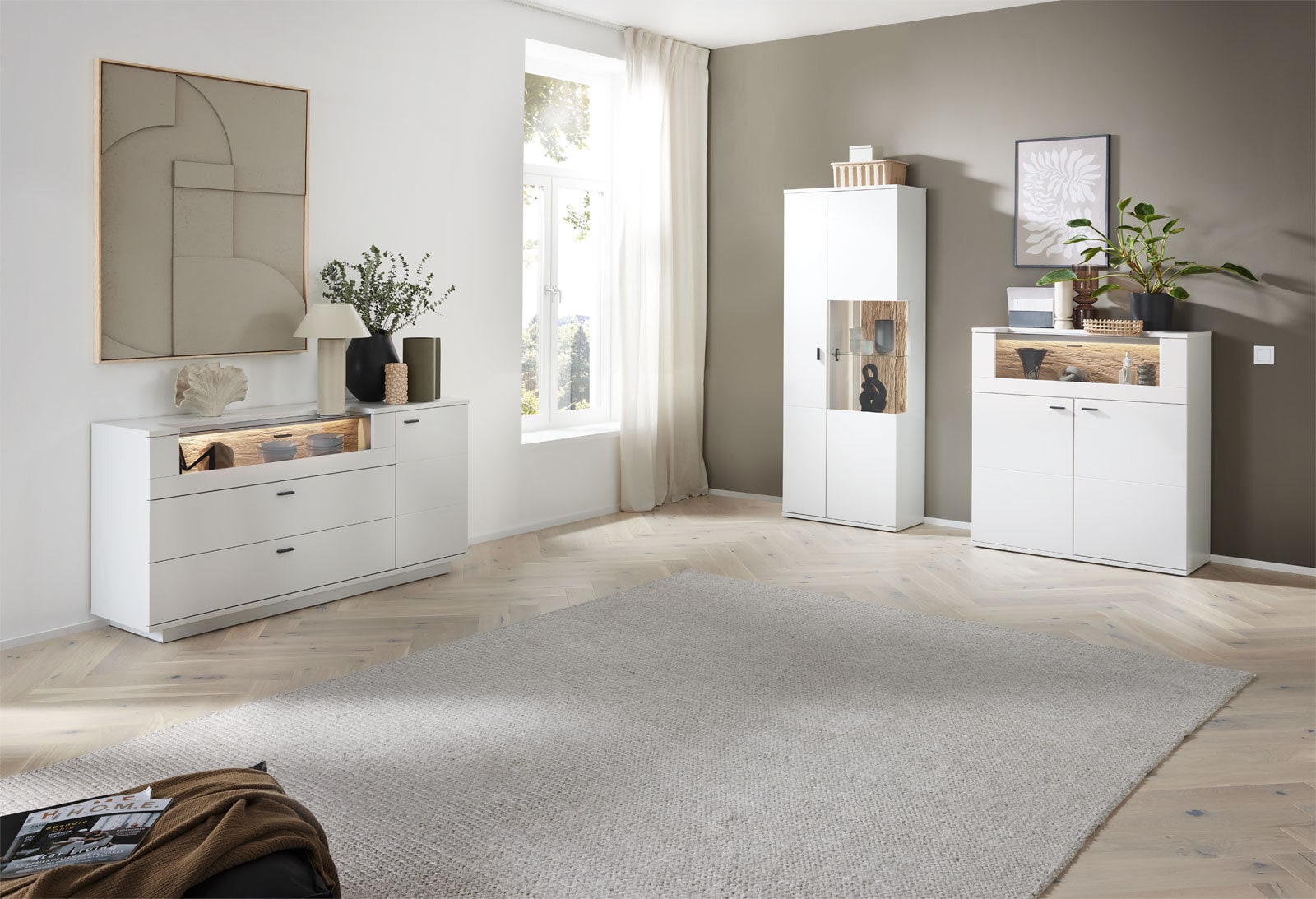 Highboard Lissabon 110 x 118 x 44 cm Modern white