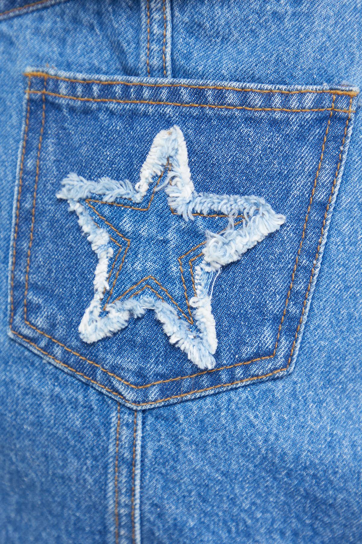 Warehouse Mini-jupe en Denim Tony Two Tone
