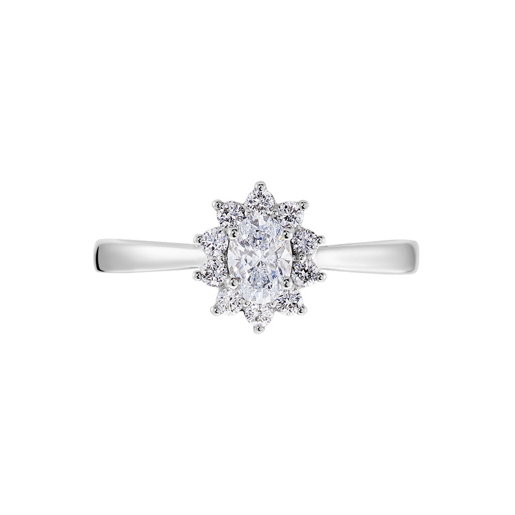 Bague Or Blanc Mysie Diamants Synthétiques