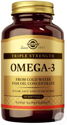 Solgar Omega-3 Huile de Poisson Triple Strength 50 Gélules