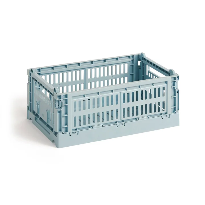 HAY - Colour Crate Korb S, 26,5 x 17 cm, dusty blue, recycled