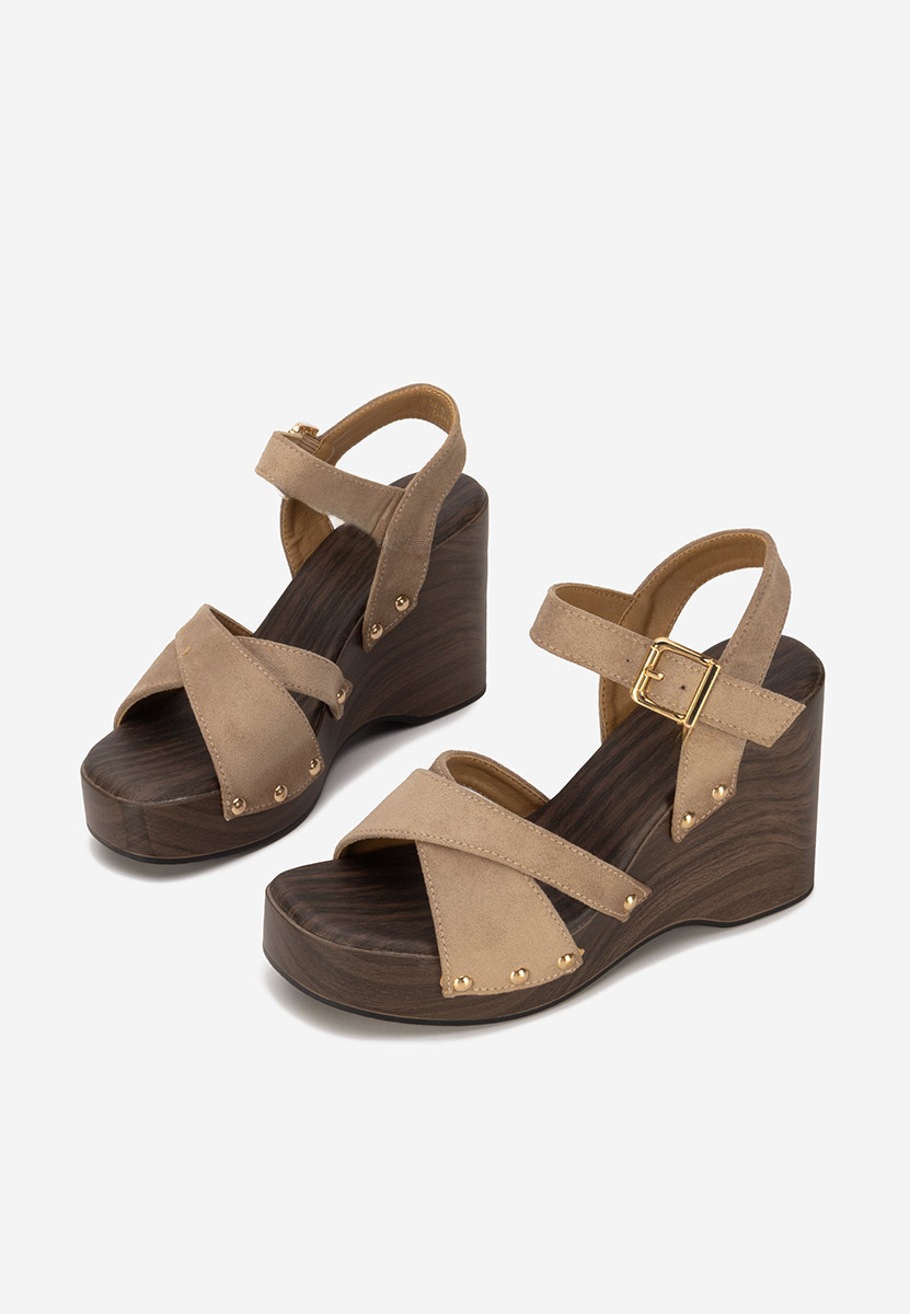 Sandales à plateforme kaki Ricky