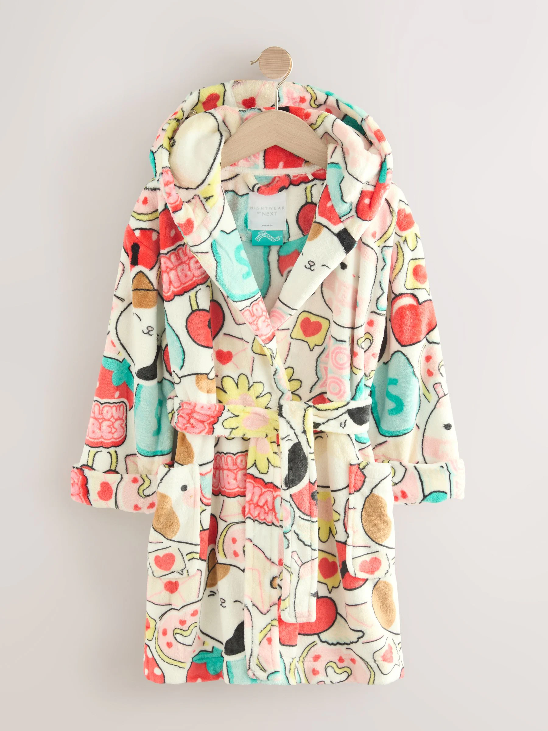 Rood/ecru - Squishmallow Dressing Gown (5-16yrs)