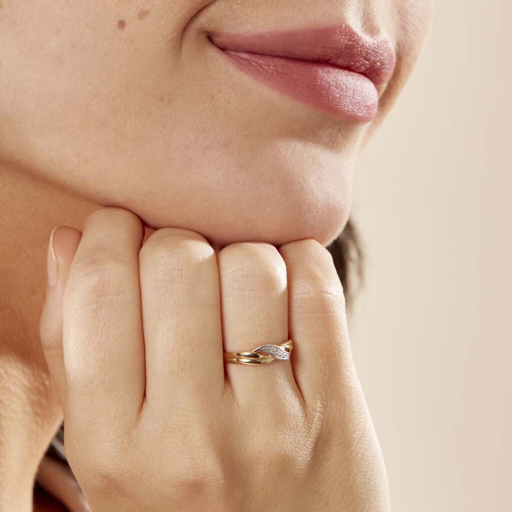 Bague Amayas Or Bicolore Diamant