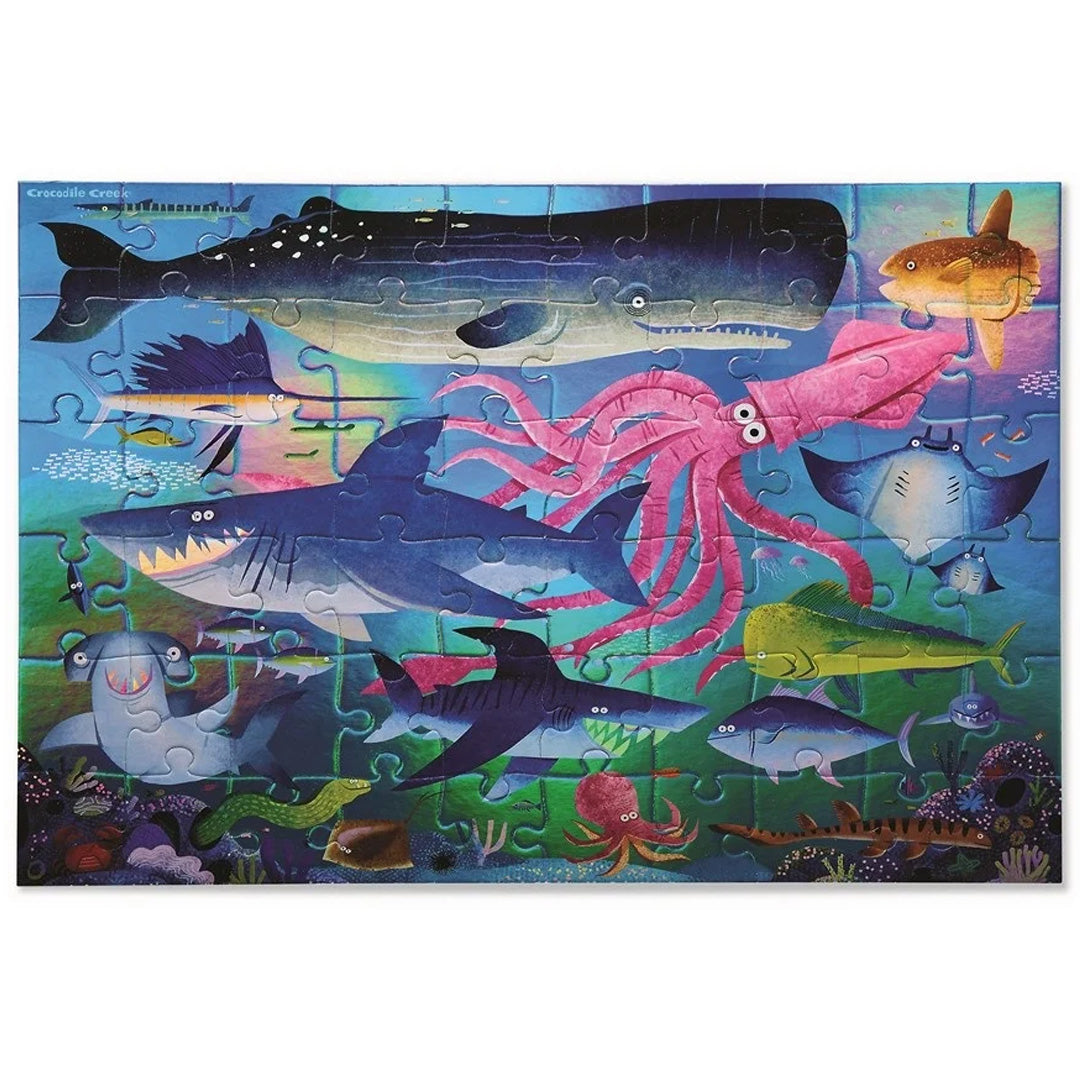 Crocodile creek holografische puzzel haaien