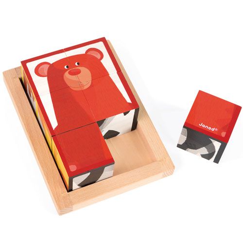 Janod blokpuzzel zigolos bosdieren - 6st