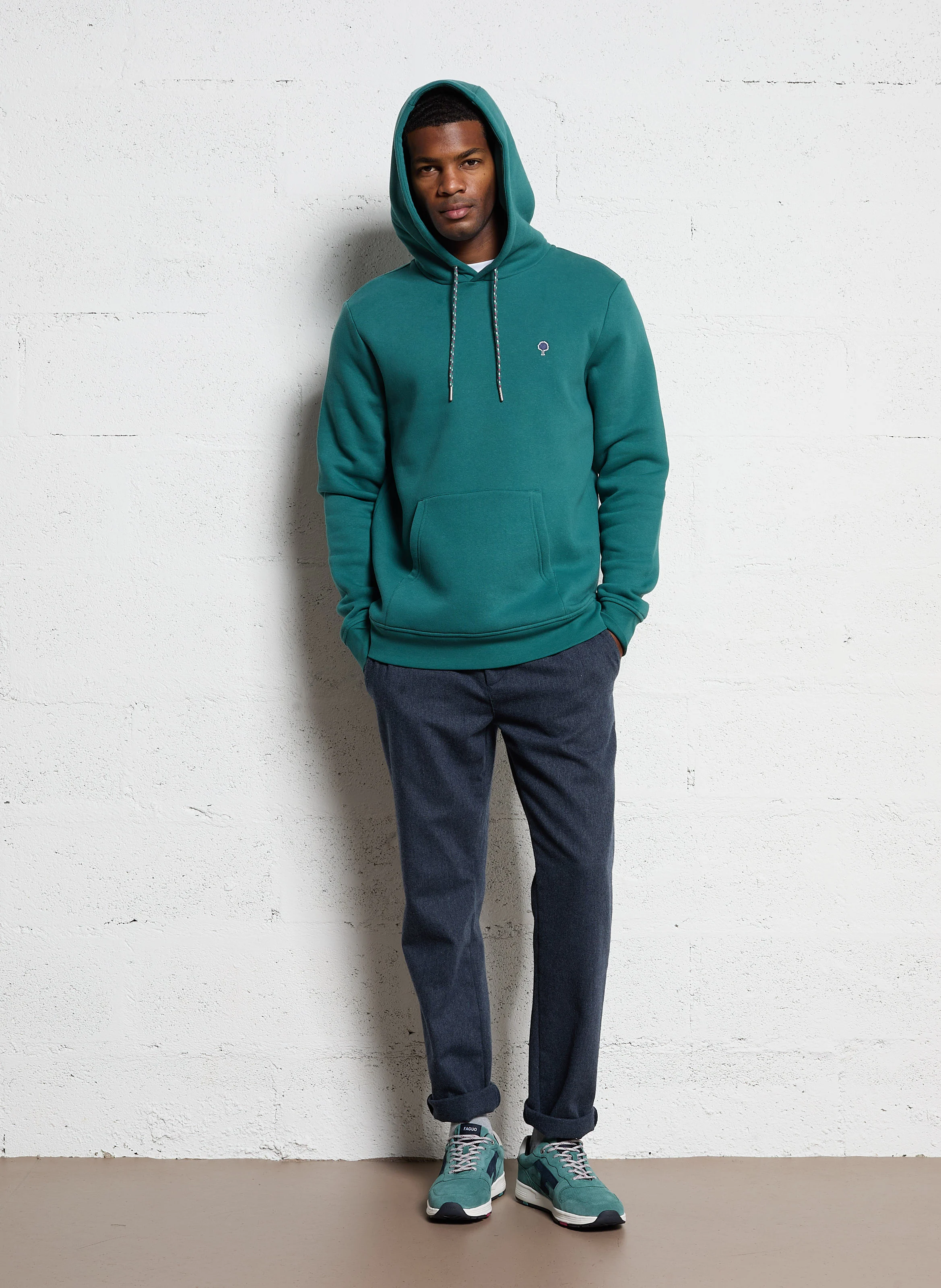 DREUILLE - Pantalon droit en laine mélangée | Bleu