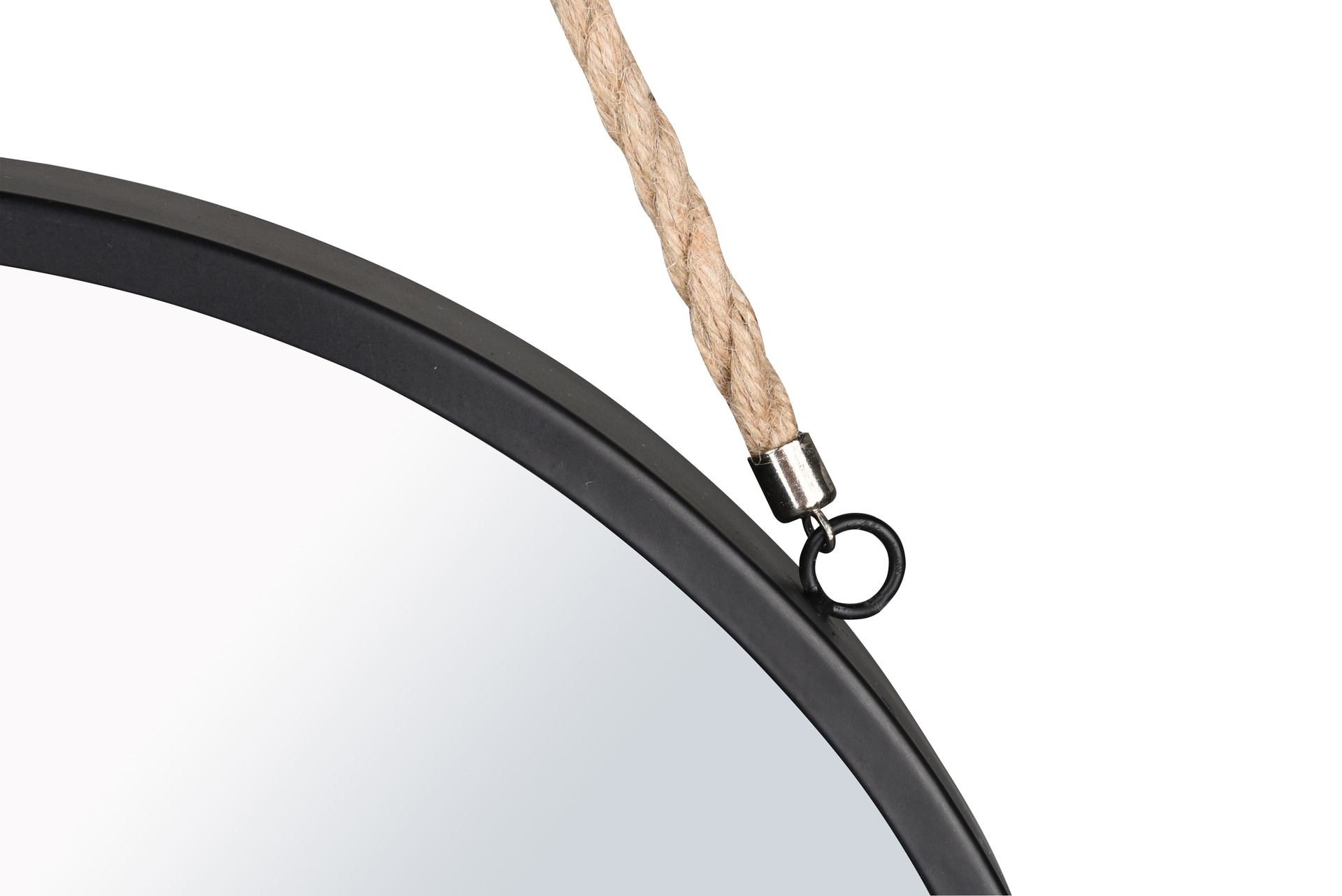 Spiegel Taira Ø 40 cm Metall schwarz