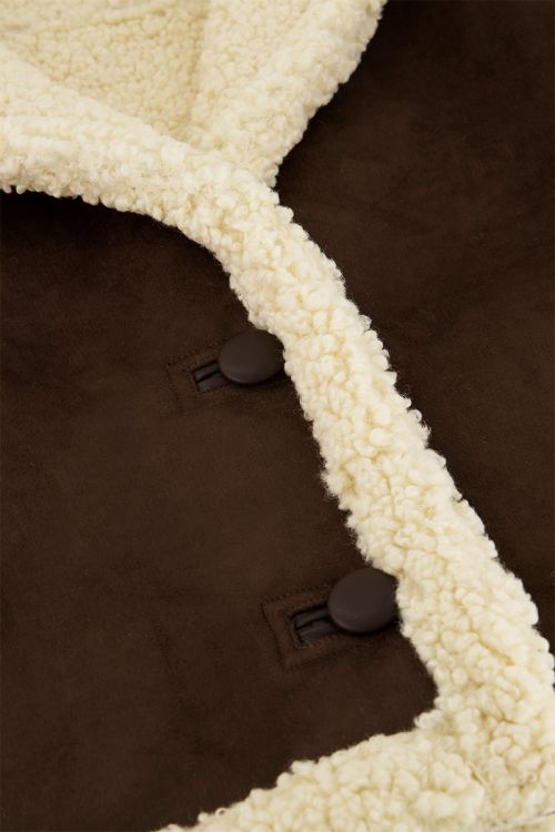 Bruin suède teddy gilet