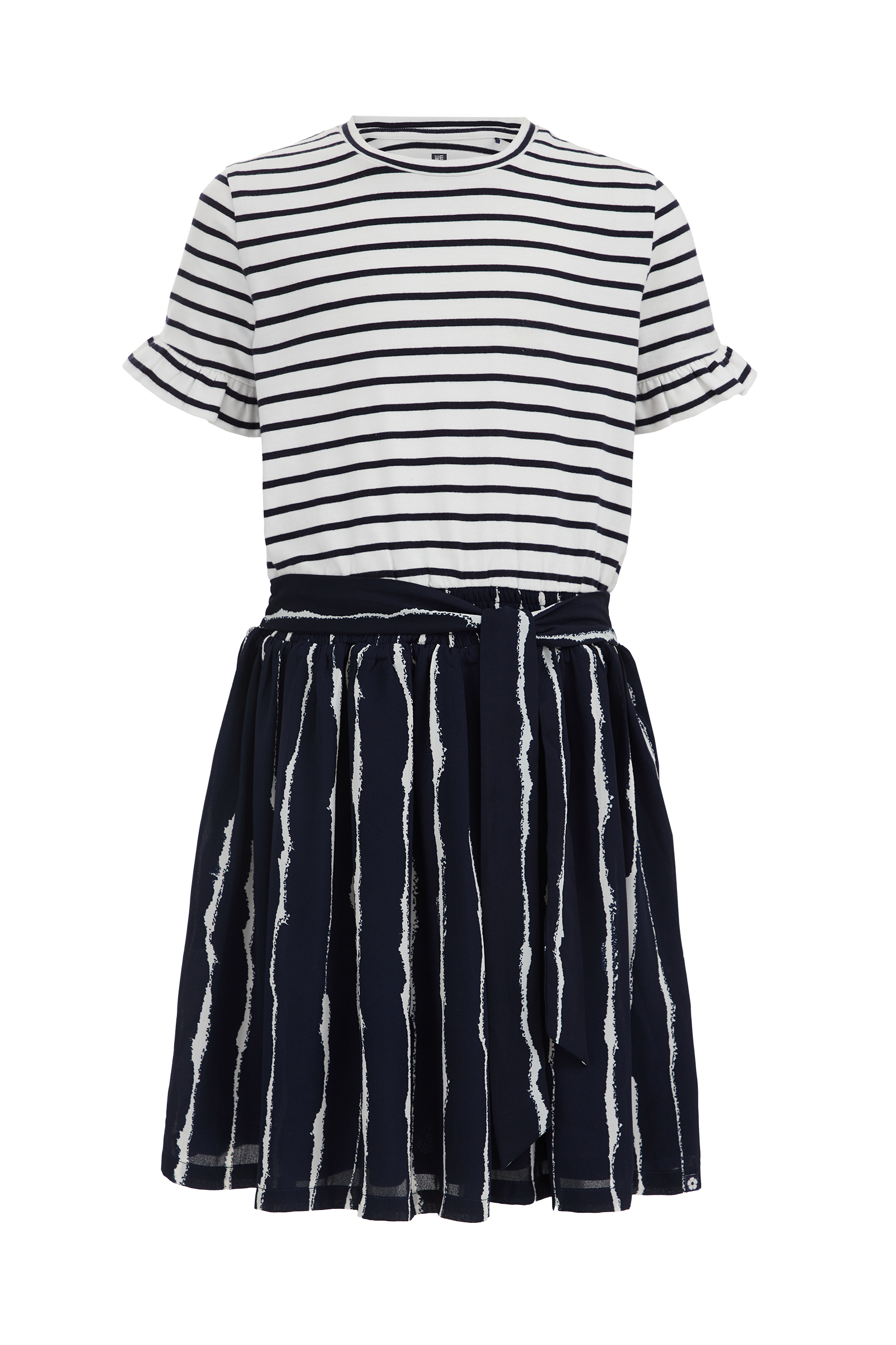 Meisjes jurk met dessin WE Fashion Donkerblauw