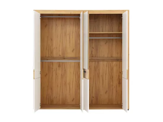 Chambre complète 160x200 Blanc/Bois clair - ABOKI n°2