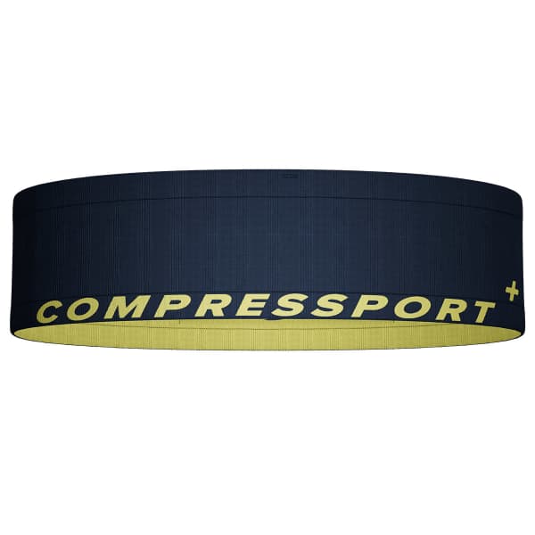 Ceinture porte gourde COMPRESSPORT FREE BELT DRESS BLUES/GREEN SHEEN