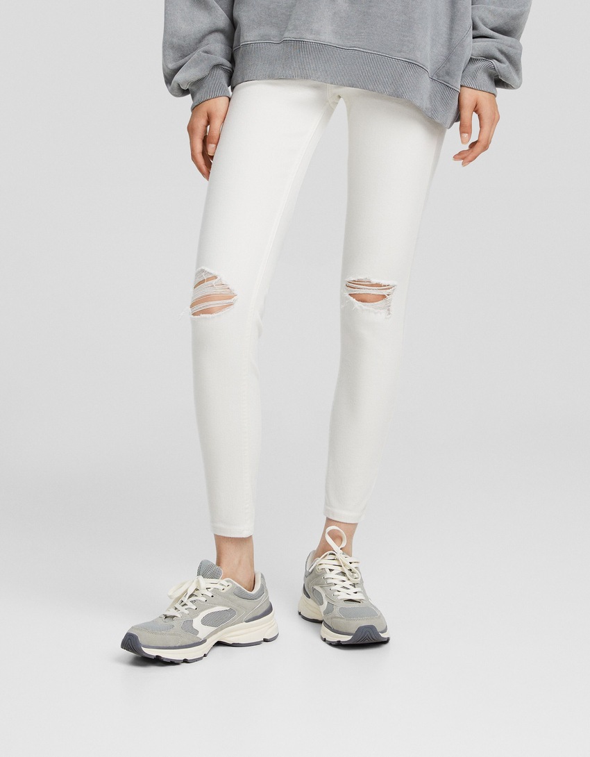 calça jeans skinny vintage de cintura baixa