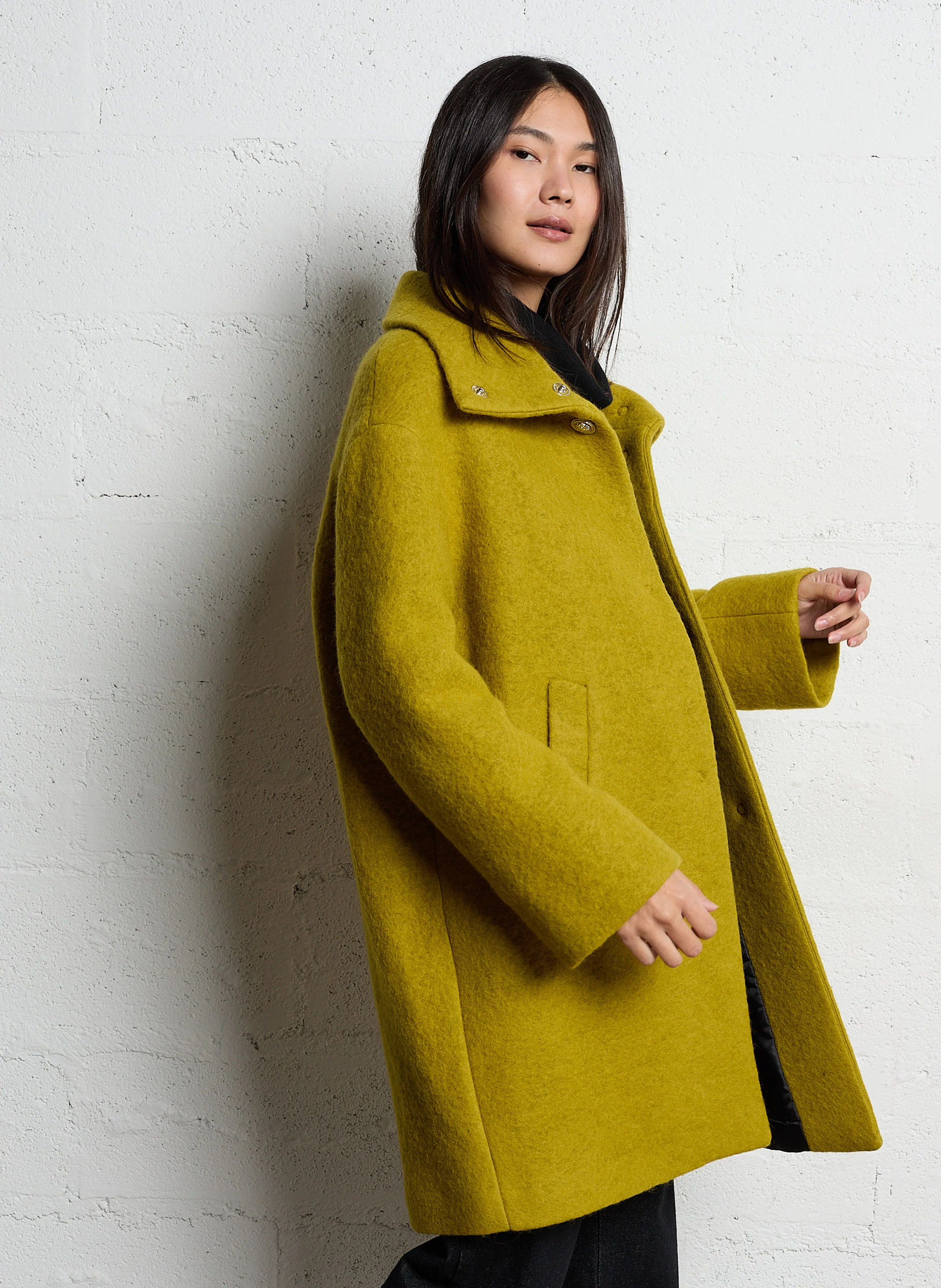 Manteau boutonné | Vert
