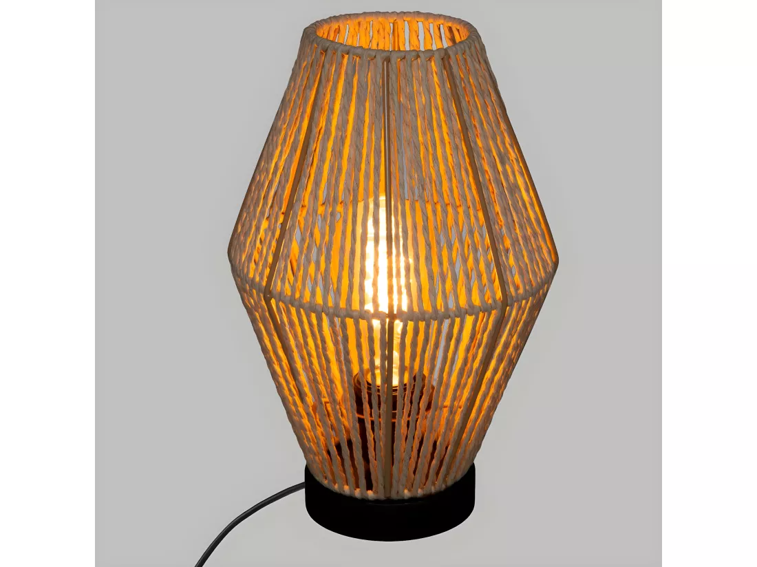 Lampe à poser Corde Nature H 32 cm