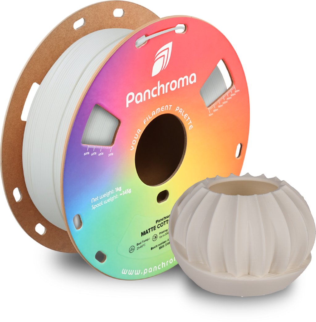 Polymaker  Panchroma™ PLA Matte Cotton White, 1,75 mm / 1000 g    Matte Eleganz in Cotton White