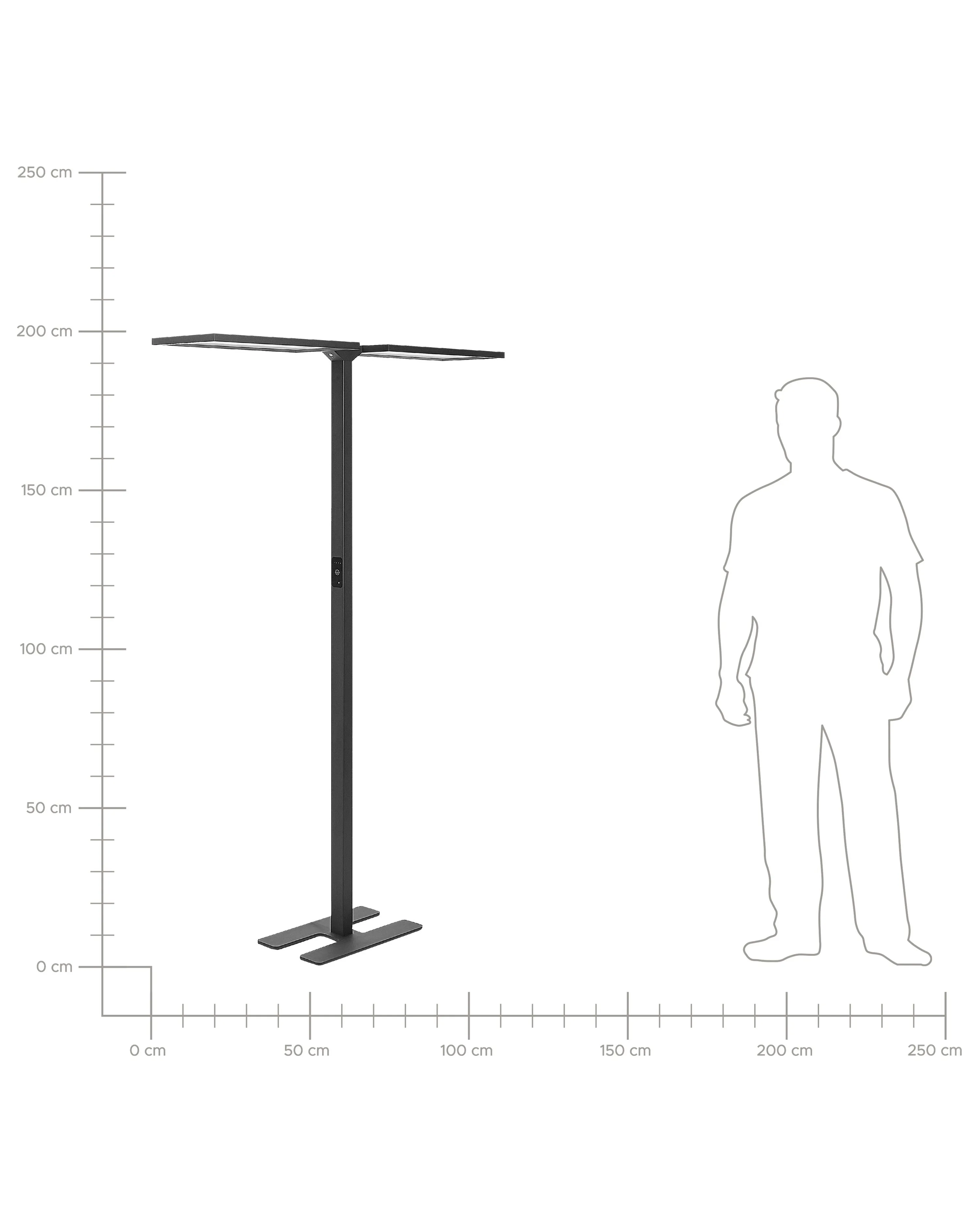 LED staande lamp SCULPTOR met bewegingssensor Metaal Zwart