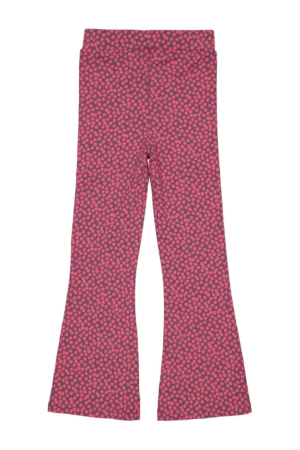 Quapi regular fit broek DOUNIA met stippen roze/lila
