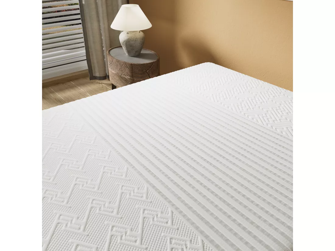 Matelas 140x200cm Ferme, Latex Naturel et Gel Mémoire De Forme, 28 Cm D'épaisseur