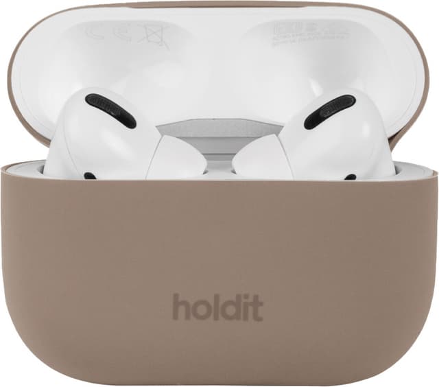 Holdit AirPods Pro silikoneetui (mochabrun)