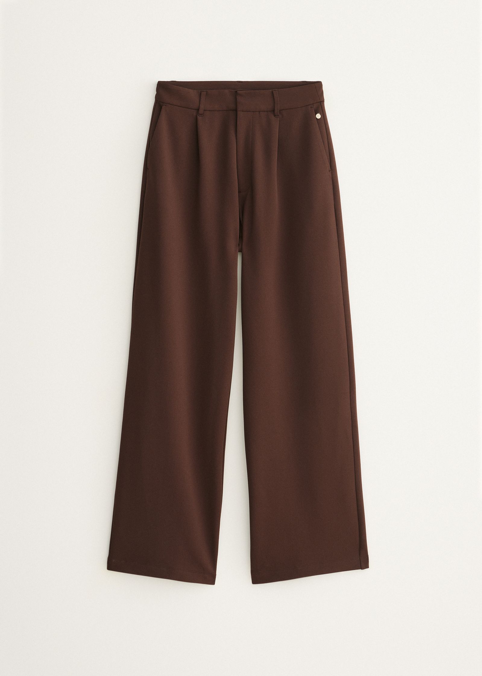 Wijde broek met plooien