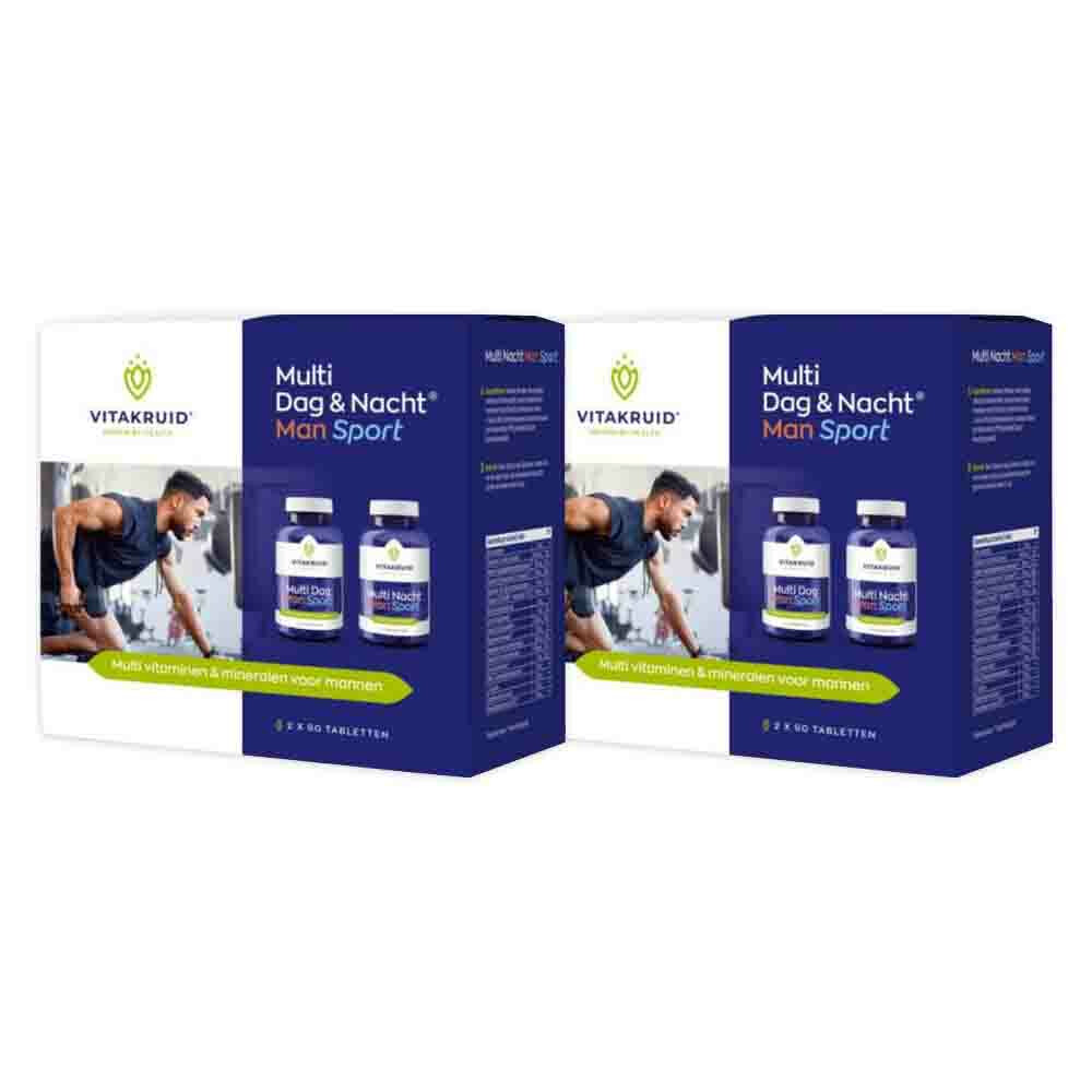 2x Vitakruid Man Sport Multi Dag Nacht180 tabletten
