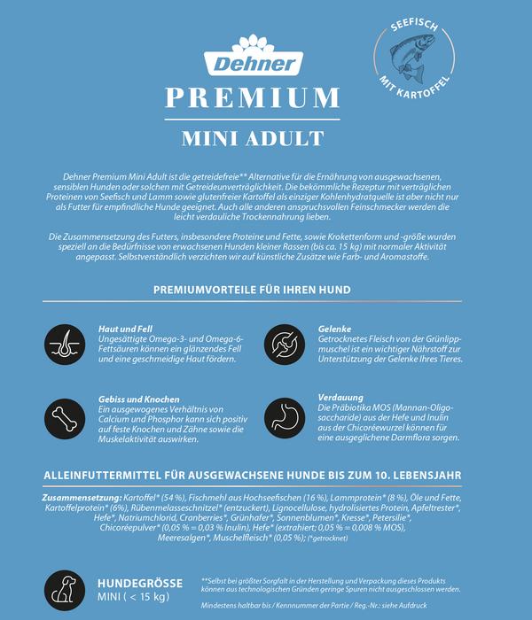 Dehner Premium Trockenfutter für Hunde Mini