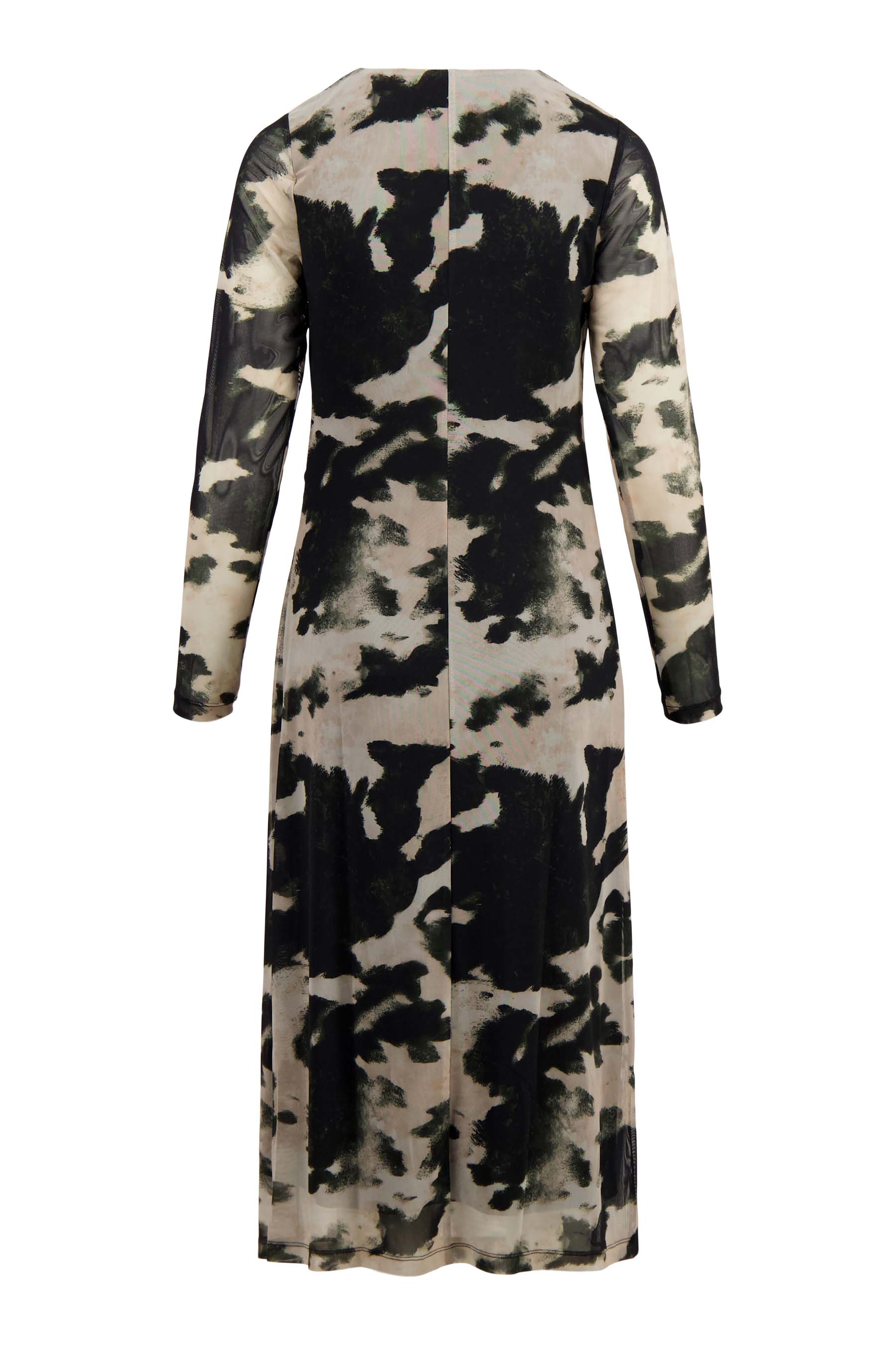 mesh jurk met print