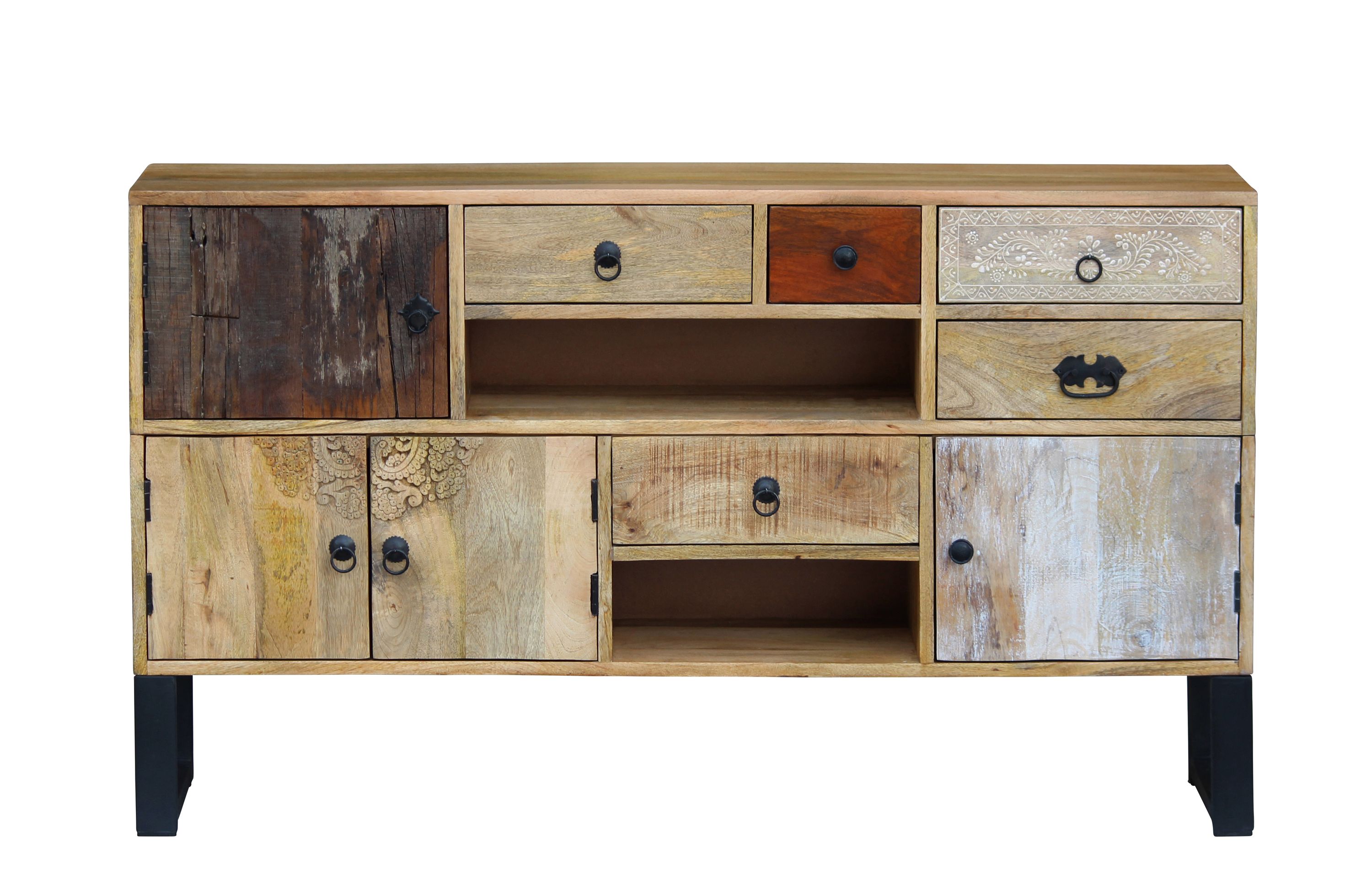 Sideboard Holz Vintage REMI 140 x 80 cm
