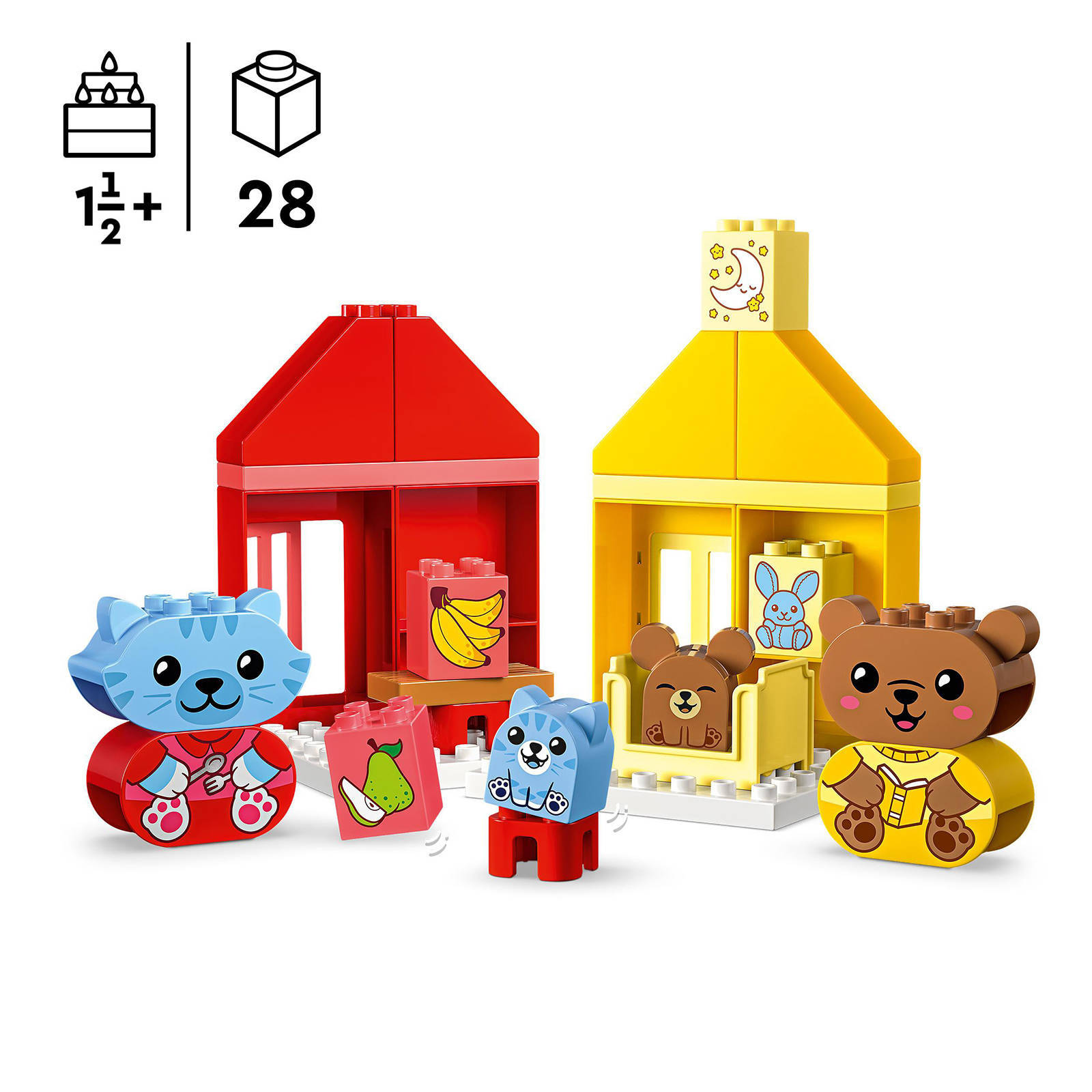 LEGO Mijn eerste Dagelijkse gewoontes – eten en slapen Dieren Speelgoed voor Peuters 10414