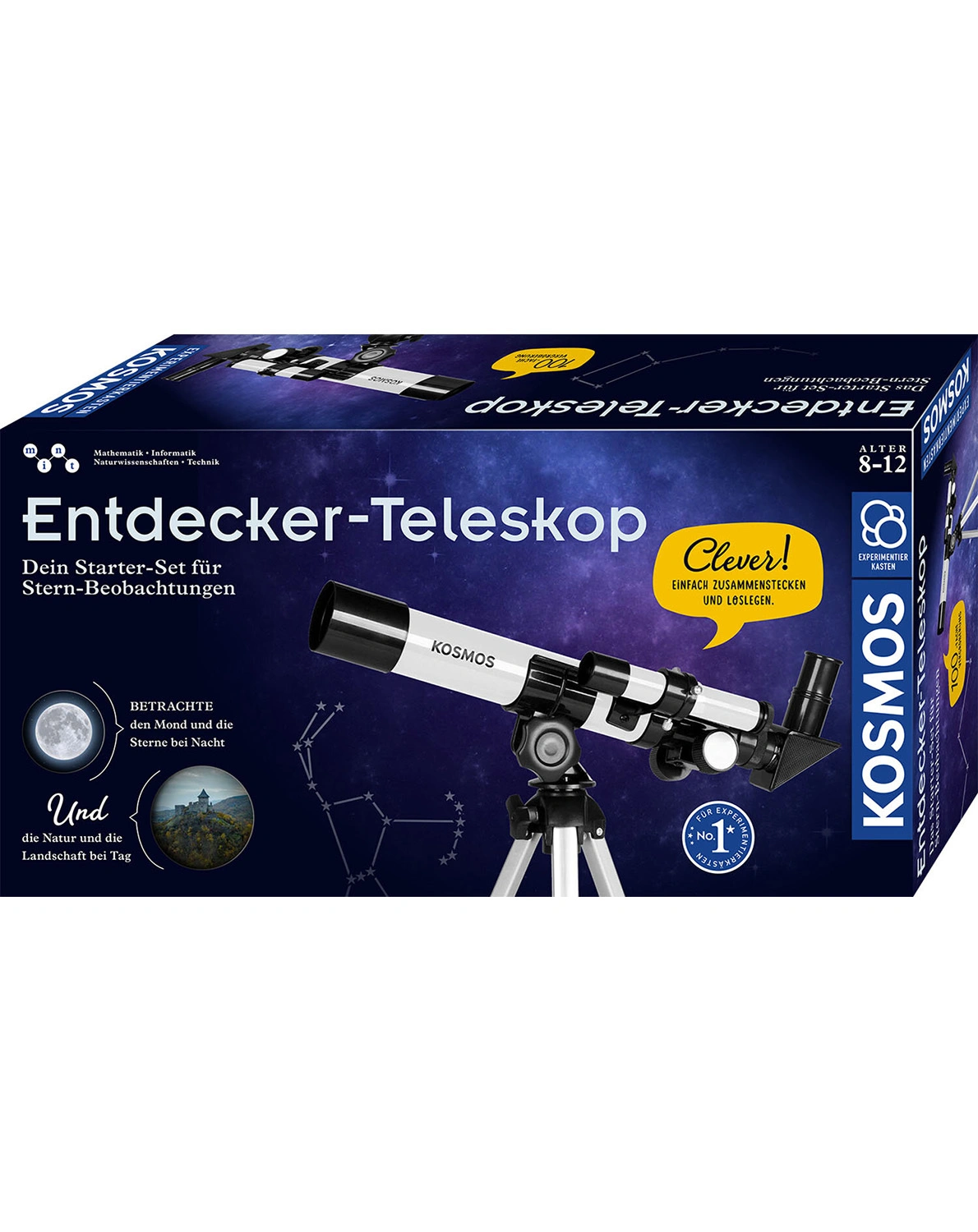 Forscher-Zubehör ENTDECKER-TELESKOP in schwarz/weiß