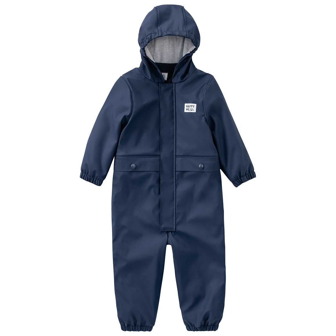 Topomini Baby Regenoverall mit gestepptem Futter dunkelblau